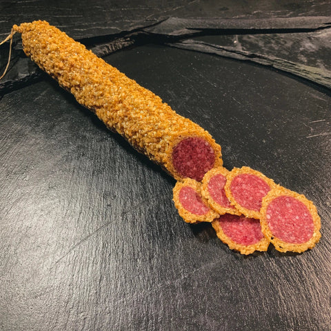Salamis mit Knoblauch