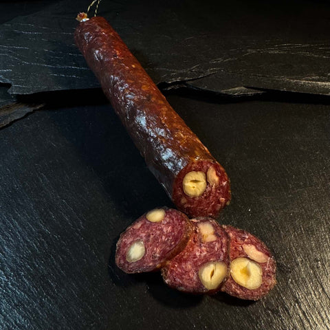 Reine Rinder Salami mit Walnuss und Haselnuss