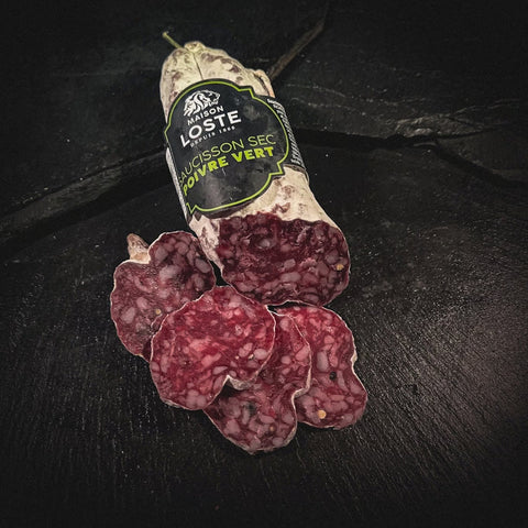 Original Französische Salami mit grünem Pfeffer