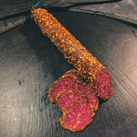 Knoblauch Salami extra Chiliflocken